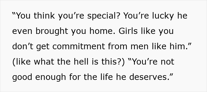 Alt text: Text messages revealing true colors lead a man to cut ties with his mother after she insults his girlfriend.
