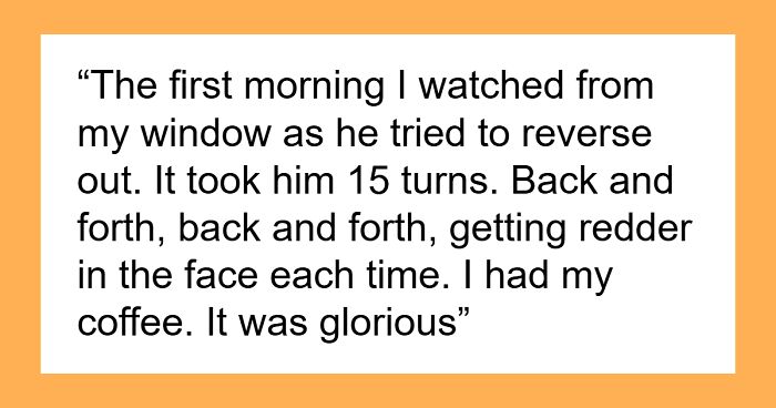 Man Is Unwilling To Stop Parking Over The Line In The Shared Driveway, Neighbor Takes Petty Revenge