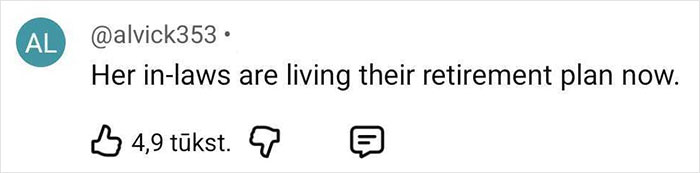 Screenshot of a social media comment about in-laws, related to a newlywed’s desperate call on a radio show. Screenshot of a social media comment about in-laws, related to a newlywed’s desperate call on a radio show.