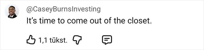 Screenshot of a tweet mentioning coming out of the closet, relating to a newlywed’s desperate call to a radio show. Screenshot of a tweet mentioning coming out of the closet, relating to a newlywed’s desperate call to a radio show.