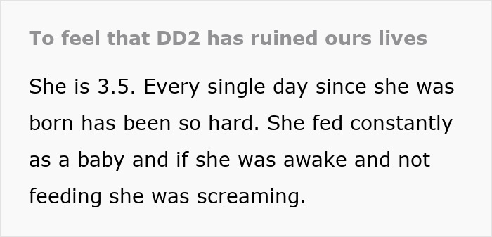 Text excerpt showing a woman describing daily screaming and meltdowns with her 3-year-old taking a toll on family life. Text excerpt showing a woman describing daily screaming and meltdowns with her 3-year-old taking a toll on family life.