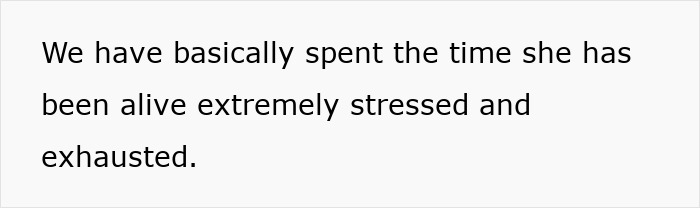 Text image showing a woman describing life feels impossible with 3YO due to daily screaming and meltdowns causing stress and exhaustion.