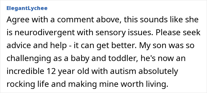 Comment about challenges with a 3-year-old’s daily screaming and meltdowns affecting family life.