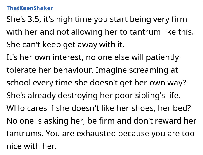 Text comment on parenting challenges with a 3-year-old involving daily screaming, meltdowns, and the toll on family life. Text comment on parenting challenges with a 3-year-old involving daily screaming, meltdowns, and the toll on family life.