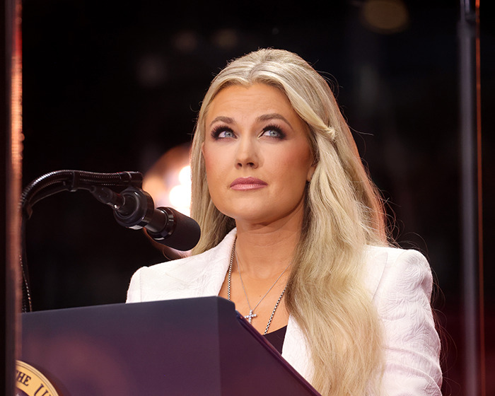 Erika Kirk speaking at a podium during a Fox interview, fueling theories about the real culprit being free. Erika Kirk speaking at a podium during a Fox interview, fueling theories about the real culprit being free.