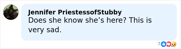 Comment on social media expressing concern and sadness about a woman born without most of her brain turning 20. Comment on social media expressing concern and sadness about a woman born without most of her brain turning 20.