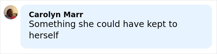Carolyn Marr commenting on a post about Paris Jackson revealing how substance use deformed her face. Carolyn Marr commenting on a post about Paris Jackson revealing how substance use deformed her face.