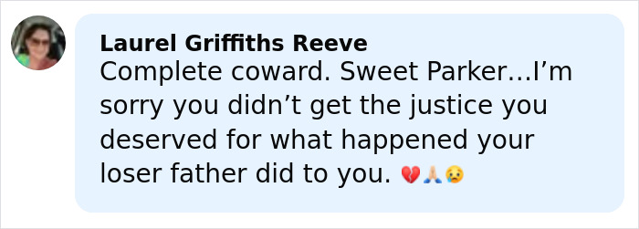 Comment expressing sorrow and calling the dad who left 2YO daughter in car a coward, seeking justice for the child. Comment expressing sorrow and calling the dad who left 2YO daughter in car a coward, seeking justice for the child.