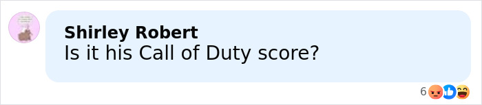 Comment on a social media post mentioning Call of Duty score, related to Veterans Day and Prince Harry controversy.