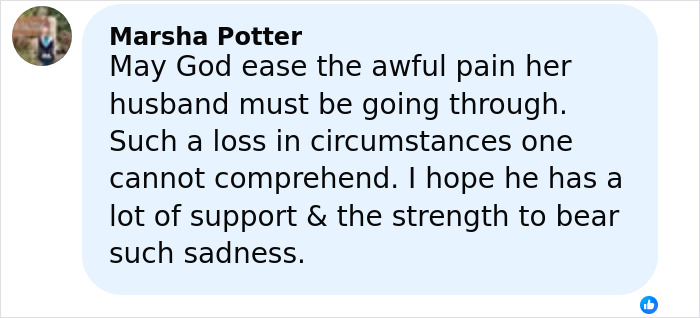 Comment expressing sympathy for the husband after a tragic event involving former news anchor and her mother. Comment expressing sympathy for the husband after a tragic event involving former news anchor and her mother.