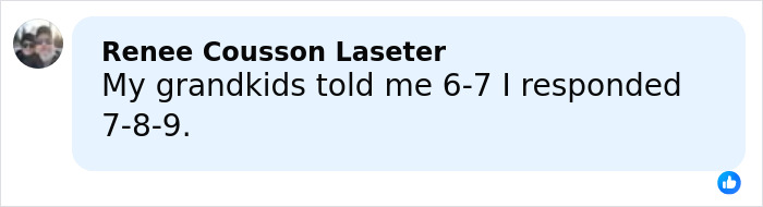 Screenshot of a social media comment referencing the viral 6,7 meme with a humorous reply 7-8-9. Screenshot of a social media comment referencing the viral 6,7 meme with a humorous reply 7-8-9.