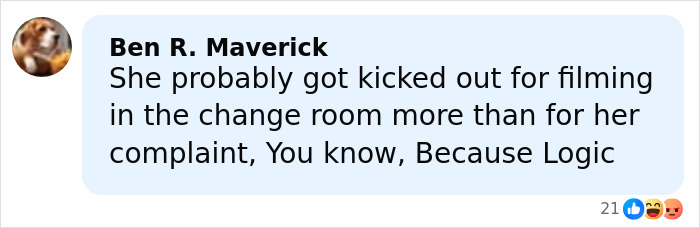 Comment on social media discussing backlash as users respond to lesbian confronting trans woman at Gold's Gym. Comment on social media discussing backlash as users respond to lesbian confronting trans woman at Gold's Gym.