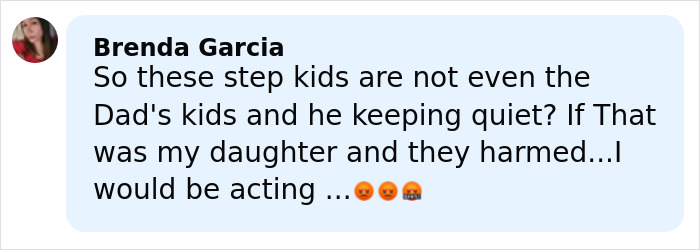 Comment from Brenda Garcia expressing concern about stepsiblings and parental silence in a teen's body case on a Carnival Cruise. Comment from Brenda Garcia expressing concern about stepsiblings and parental silence in a teen's body case on a Carnival Cruise.