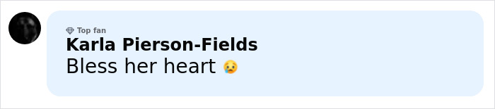 Comment from a social media user expressing concern with a sad emoji about Britney Spears' cryptic post on sadness and darkness. Comment from a social media user expressing concern with a sad emoji about Britney Spears' cryptic post on sadness and darkness.