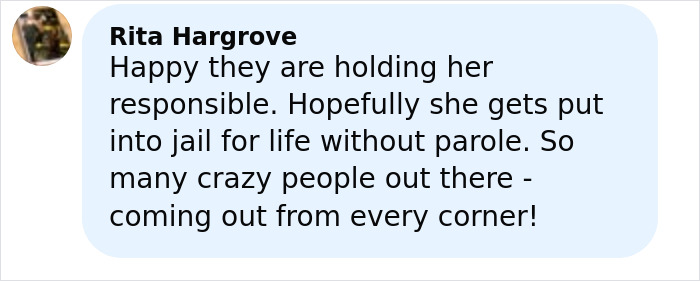 Comment on social media expressing hope that former news anchor is held responsible for taking her mother's life on Halloween. Comment on social media expressing hope that former news anchor is held responsible for taking her mother's life on Halloween.