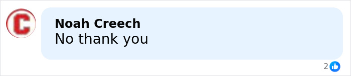 Comment from Noah Creech saying No thank you on a social media post about the world’s biggest spider web. Comment from Noah Creech saying No thank you on a social media post about the world’s biggest spider web.