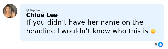 Comment from Chloé Lee reacting to Jessica Simpson's botched plastic surgery, expressing confusion about her appearance. Comment from Chloé Lee reacting to Jessica Simpson's botched plastic surgery, expressing confusion about her appearance.
