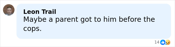 Comment by Leon Trail speculating about a parent reaching the missing football coach before the police in an online discussion. Comment by Leon Trail speculating about a parent reaching the missing football coach before the police in an online discussion.