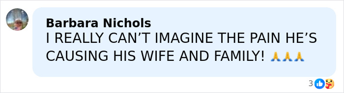 Comment expressing emotional pain caused by missing football coach, highlighting deepening mystery in the case. Comment expressing emotional pain caused by missing football coach, highlighting deepening mystery in the case.
