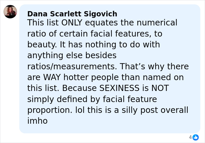 Woman commenting on facial feature ratios and beauty, discussing the concept of the golden ratio in celebrity attractiveness. Woman commenting on facial feature ratios and beauty, discussing the concept of the golden ratio in celebrity attractiveness.