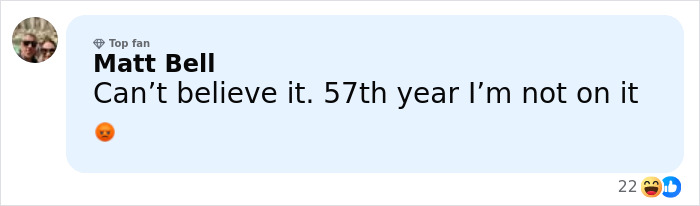User comment by Matt Bell expressing disbelief about not being included in the top 10 most beautiful celebrities according to the golden ratio. User comment by Matt Bell expressing disbelief about not being included in the top 10 most beautiful celebrities according to the golden ratio.