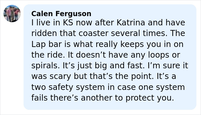Couple saves terrified girl on roller coaster with 205-foot drop after her seat belt pops open during ride.