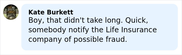 Comment by Kate Burkett on possible fraud involving Life Insurance company, discussing quick response. Comment by Kate Burkett on possible fraud involving Life Insurance company, discussing quick response.