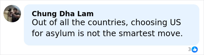 Comment by Chung Dha Lam criticizing US asylum choice, reflecting views on the world's smartest man from South Korea topic. Comment by Chung Dha Lam criticizing US asylum choice, reflecting views on the world's smartest man from South Korea topic.