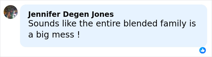 Comment from Jennifer Degen Jones expressing opinion about a blended family situation related to father of teen slain on cruise. Comment from Jennifer Degen Jones expressing opinion about a blended family situation related to father of teen slain on cruise.