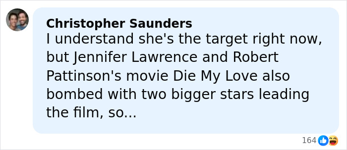 Screenshot of a Facebook comment discussing PR damage control after Sydney Sweeney's film tanks at box office. Screenshot of a Facebook comment discussing PR damage control after Sydney Sweeney's film tanks at box office.