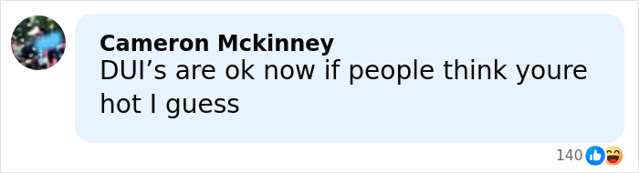 Screenshot of a social media comment about a man’s hot mugshot turning him into a viral sensation. Screenshot of a social media comment about a man’s hot mugshot turning him into a viral sensation.