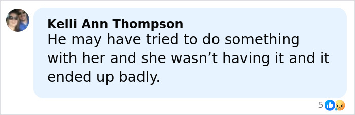 Screenshot of a social media comment discussing the stepbrother of teen slain in cruise and disturbing details revealed by ex. Screenshot of a social media comment discussing the stepbrother of teen slain in cruise and disturbing details revealed by ex.