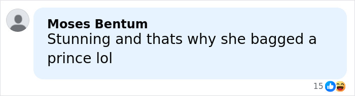 Comment on Meghan Markle's makeup-free cover photo expressing a critical reaction with casual language and emojis.