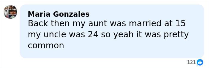 Social media comment discussing age gap and mentioning Melissa Gilbert's feelings about on-screen husband age difference. Social media comment discussing age gap and mentioning Melissa Gilbert's feelings about on-screen husband age difference.