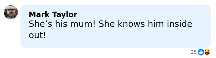 Screenshot of a social media comment about a mom’s claim that a skinned body in a Las Vegas museum is her son.