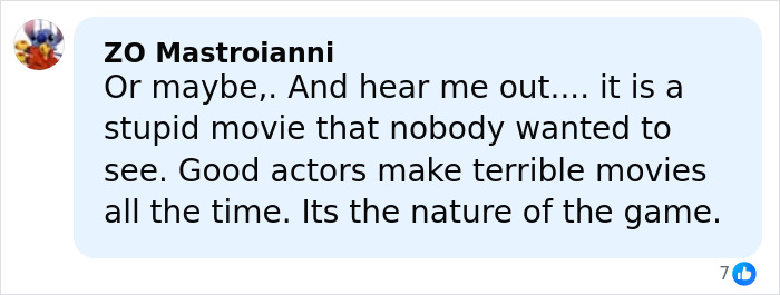 Commenter sharing opinion on a movie’s poor reception, referencing plus-size model and Sydney Sweeney’s body debate. Commenter sharing opinion on a movie’s poor reception, referencing plus-size model and Sydney Sweeney’s body debate.