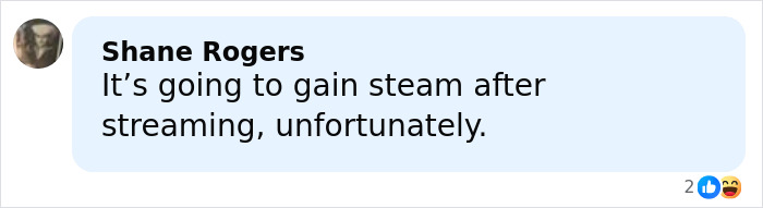 Comment from Shane Rogers discussing the Christy box office flop in a social media post. Comment from Shane Rogers discussing the Christy box office flop in a social media post.