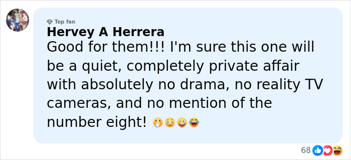 Comment by Hervey A Herrera about Jon Gosselin remarries with reactions on a social media post. Comment by Hervey A Herrera about Jon Gosselin remarries with reactions on a social media post.