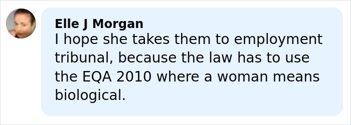 Screenshot of a social media comment about BBC anchor disciplined for showing disgust in a remark related to trans people. Screenshot of a social media comment about BBC anchor disciplined for showing disgust in a remark related to trans people.
