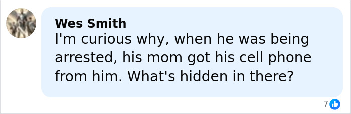 Comment expressing curiosity about a teen's cell phone confiscated during arrest amid Oklahoma protests. Comment expressing curiosity about a teen's cell phone confiscated during arrest amid Oklahoma protests.