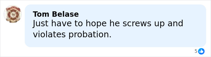 Screenshot of a social media comment expressing hope that a teen violating probation faces consequences amid Oklahoma protests. Screenshot of a social media comment expressing hope that a teen violating probation faces consequences amid Oklahoma protests.