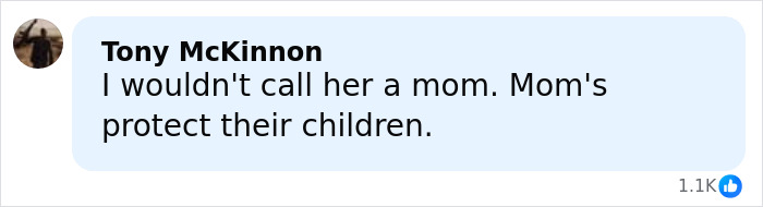Screenshot of a social media comment criticizing a mother involved in the tragedy after her husband's passing. Screenshot of a social media comment criticizing a mother involved in the tragedy after her husband's passing.