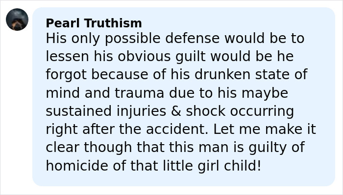 Comment expressing belief that man's drunken state does not excuse guilt in leaving child in burning car after crash.