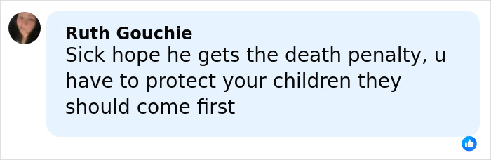 Screenshot of a social media comment discussing a man who left his 2-year-old daughter in a burning car after a drunk crash.