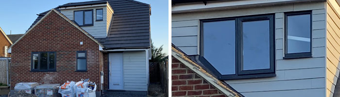 Brick and siding house with poorly designed window placement showing design and architecture nightmares.