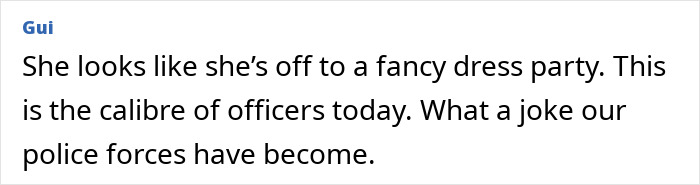 Comment criticizing trainee police officers, expressing disappointment in the current police forces and referencing inside secrets.