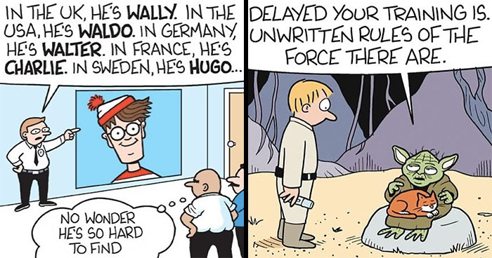 Artist Made 39 Comics Featuring Iconic Characters From Star Wars, Peanuts, Looney Tunes, and More