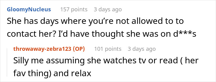 User discussing pregnant girlfriend refusing move together, sharing concerns about limited contact and relaxation activities.