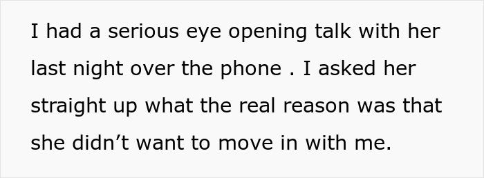 Text message conversation about a pregnant girlfriend refusing to move together despite serious discussion over the phone.