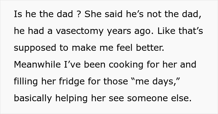 Text message discussing doubts about paternity while pregnant girlfriend refuses to move together or reconcile.